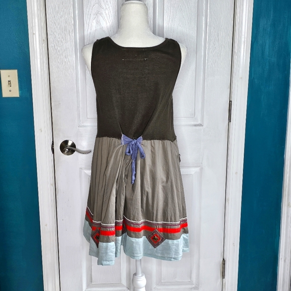 Handmade Boho Upcycled sleeveless Dress Small-Medium - Picture 5 of 12